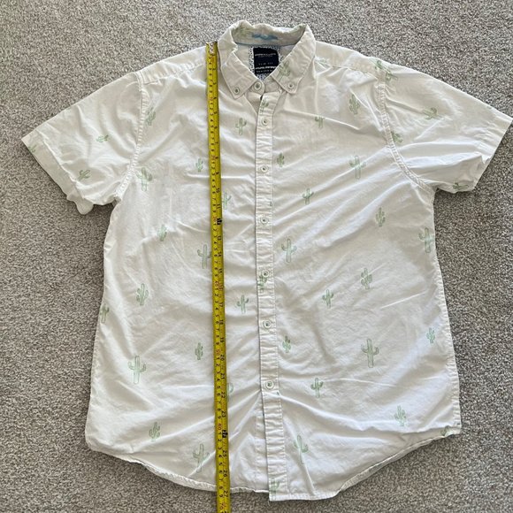 Denim & Flower Cactus Print Cotton Button Down Shirt Unisex Medium - Picture 9 of 10